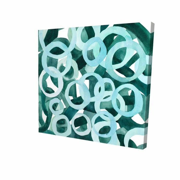 Begin Home Decor 16 x 16 in. Abstract Rings-Print on Canvas 2080-1616-AB47